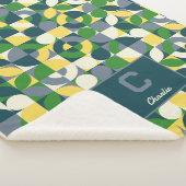 Het Abstracte geometrische monogram van Bauhaus Sherpa Deken (3/4)