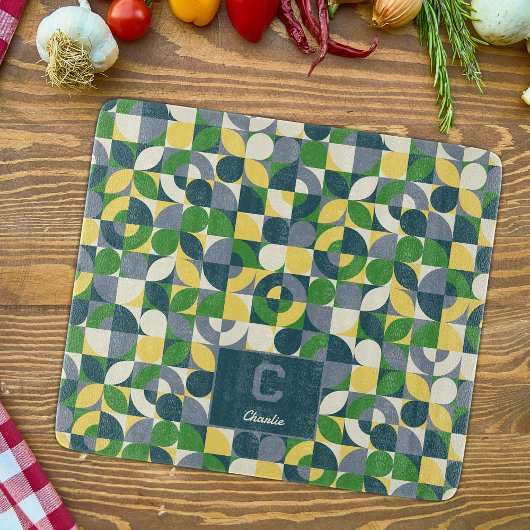 Het Abstracte geometrische monogram van Bauhaus Snijplank