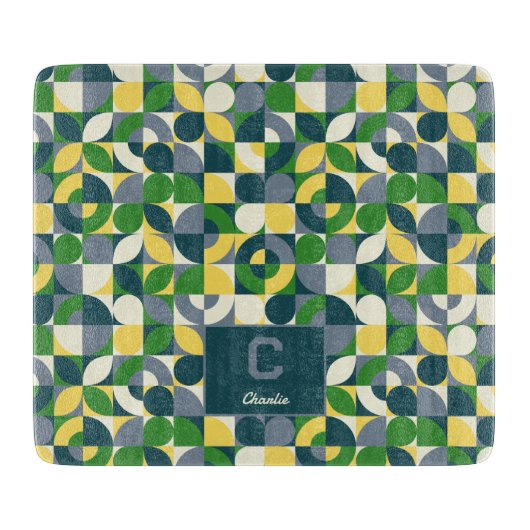 Het Abstracte geometrische monogram van Bauhaus Snijplank (Voorkant)