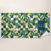 Het Abstracte geometrische monogram van Bauhaus Strandlaken (Voorkant)