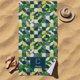 Het Abstracte geometrische monogram van Bauhaus Strandlaken