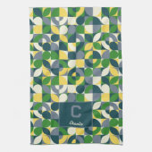 Het Abstracte geometrische monogram van Bauhaus Theedoek (Verticaal)