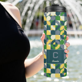 Het Abstracte geometrische monogram van Bauhaus Thermosbeker