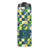 Het Abstracte geometrische monogram van Bauhaus Thermosbeker (Voorkant)