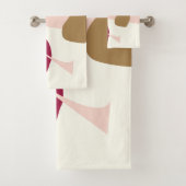 Het abstracte geometrische ontwerp van de Bourgogn Bad Handdoek (Insitu)