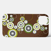 Het abstracte Groene Retro Hoesje van de Telefoon (Achterkant (horizontaal))