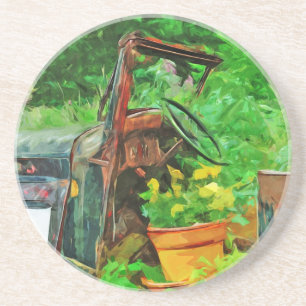 Het Abstracte Impressionisme van de Planter van de Zandsteen Onderzetter