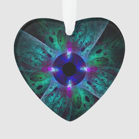Het Abstracte kunst acrylhart van het oog Ornament (voorkant)