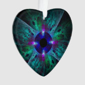 Het Abstracte kunst acrylhart van het oog Ornament (voorkant)