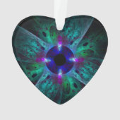 Het Abstracte kunst acrylhart van het oog Ornament (achterkant)