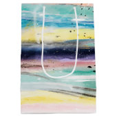 Het abstracte kunstontwerp van de waterverf van de medium cadeauzakje (Achterkant)