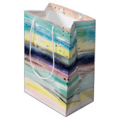 Het abstracte kunstontwerp van de waterverf van de medium cadeauzakje (Achterkant Gekanteld)