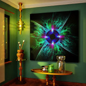 Het Abstracte Kunstschilderschilderwerk van het oo Canvas Afdruk