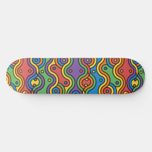 Het Abstracte kunstskateboard van de Golf vangen Persoonlijk Skateboard (Horizontaal)