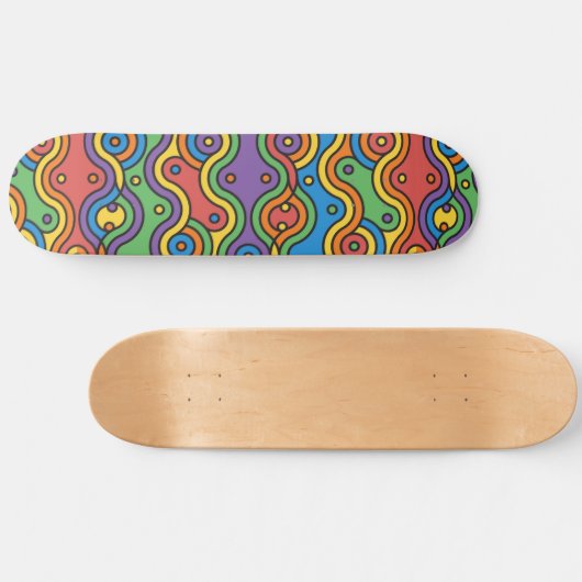 Het Abstracte kunstskateboard van de Golf vangen Persoonlijk Skateboard (Horizontaal)