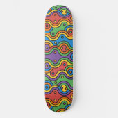 Het Abstracte kunstskateboard van de Golf vangen Persoonlijk Skateboard (Voorkant)