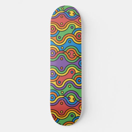 Het Abstracte kunstskateboard van de Golf vangen Persoonlijk Skateboard (Voorkant)
