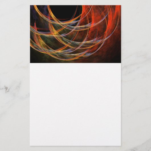 Het Abstracte kunstwerk van de Cirkel breken Briefpapier (Voorkant)