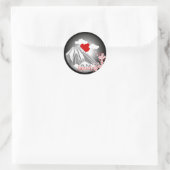 Het Abstracte landschap van Fuji Ronde Sticker (Tas)