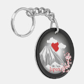 Het Abstracte landschap van Fuji Sleutelhanger (Voorkant Links)