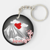 Het Abstracte landschap van Fuji Sleutelhanger (Achterkant)