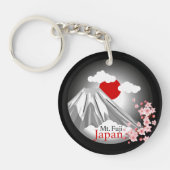 Het Abstracte landschap van Fuji Sleutelhanger (Voorkant)