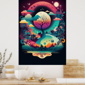 Het Abstracte landschap van het Poster van de Draa (Keuken)