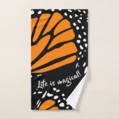 Het abstracte Monarch Butterfly Wing Life is magis Bad Handdoek (Handdoek)