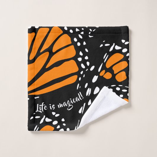 Het abstracte Monarch Butterfly Wing Life is magis Bad Handdoek (Wasdoekje)