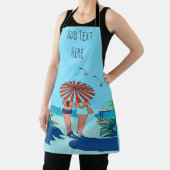 Het abstracte Ontwerp van de Beach voegt tekst, Sc Schort (Insitu)