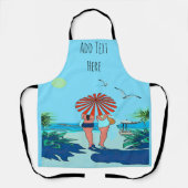 Het abstracte Ontwerp van de Beach voegt tekst, Sc Schort (Voorkant)