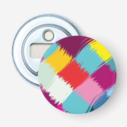 Het abstracte ontwerp van de slagen van de verf button flesopener (Voorkant)