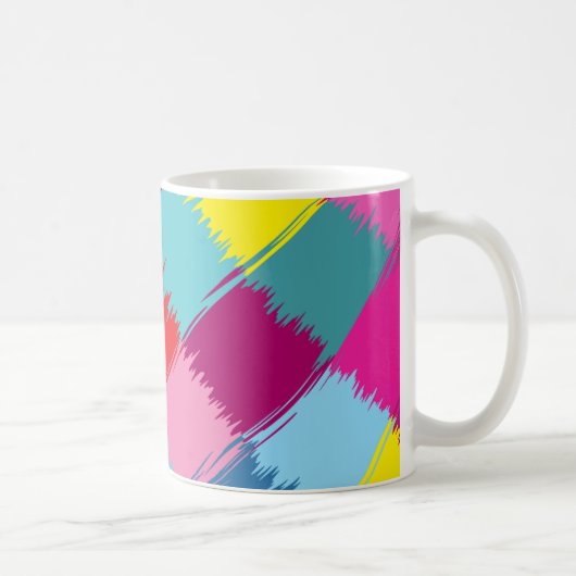 Het abstracte ontwerp van de slagen van de verf koffiemok (Rechts)