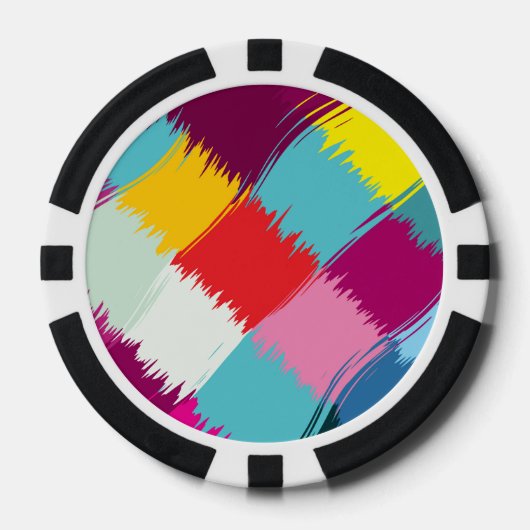Het abstracte ontwerp van de slagen van de verf poker chips (Voorkant)