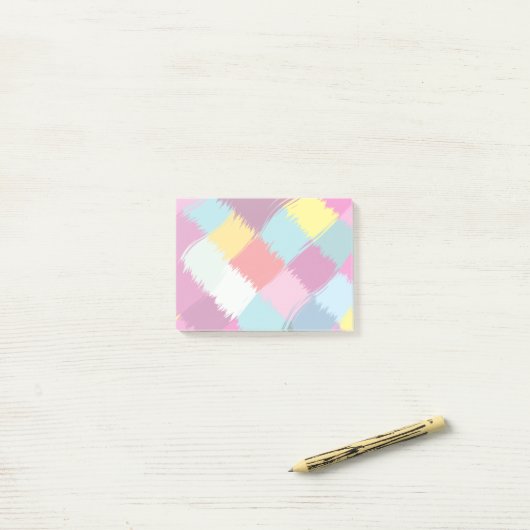 Het abstracte ontwerp van de slagen van de verf post-it® notes (Op bureau)