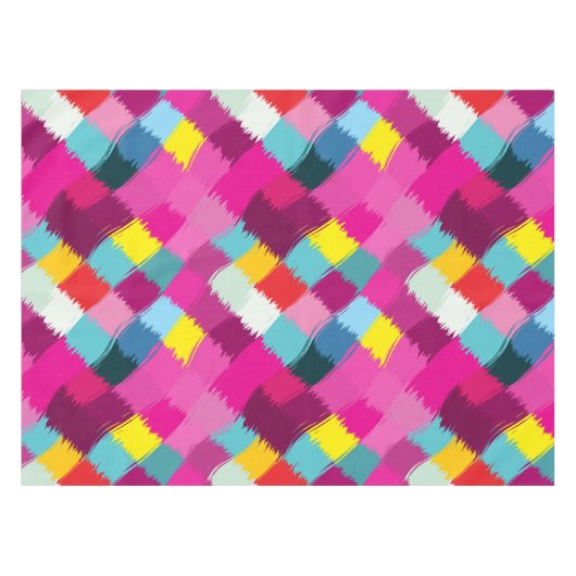 Het abstracte ontwerp van de slagen van de verf tafelkleed (Voorkant (Horizontaal))