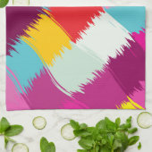 Het abstracte ontwerp van de slagen van de verf theedoek (Gevouwen)