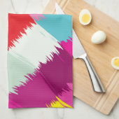 Het abstracte ontwerp van de slagen van de verf theedoek (Quarter Fold)