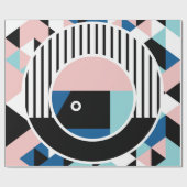 Het abstracte ontwerp van het poster van Memphis. Cadeaupapier (Vlak)