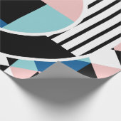 Het abstracte ontwerp van het poster van Memphis. Cadeaupapier (Hoek)