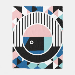 Het abstracte ontwerp van het poster van Memphis. Fleece Deken