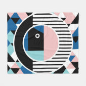 Het abstracte ontwerp van het poster van Memphis. Fleece Deken (Voorkant (Horizontaal))