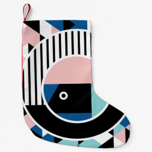 Het abstracte ontwerp van het poster van Memphis. Kleine Kerstsok