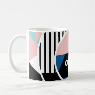 Het abstracte ontwerp van het poster van Memphis. Koffiemok
