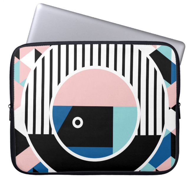 Het abstracte ontwerp van het poster van Memphis.  Laptop Sleeve (Voorkant)