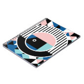 Het abstracte ontwerp van het poster van Memphis. Notitieboek (Linkerzijde)