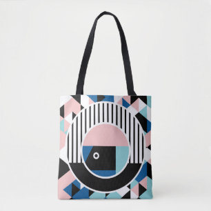 Het abstracte ontwerp van het poster van Memphis. Tote Bag