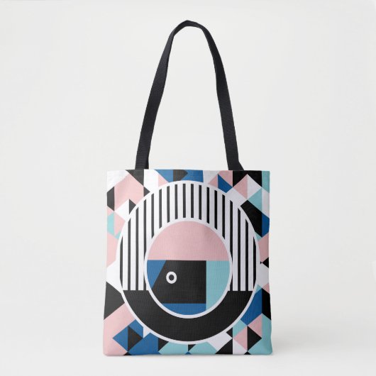 Het abstracte ontwerp van het poster van Memphis. Tote Bag (Voorkant)