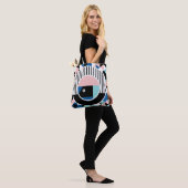 Het abstracte ontwerp van het poster van Memphis. Tote Bag (Op model)