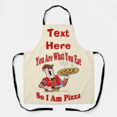 Het abstracte Ontwerp van Pizza voegt tekst, Schor Schort (Voorkant)